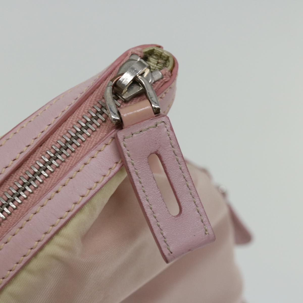 PRADA Hand Bag Nylon Pink Auth 67218