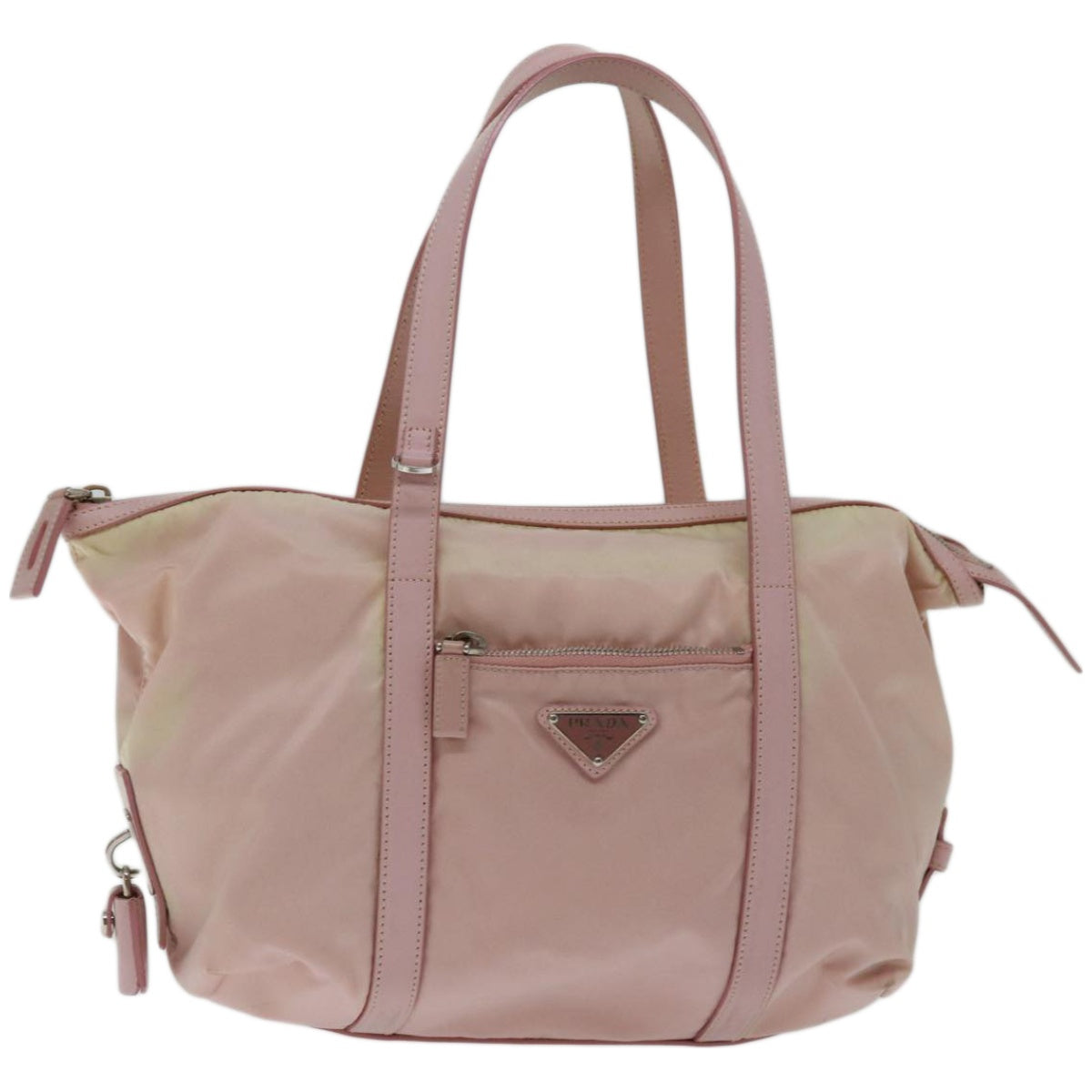 PRADA Hand Bag Nylon Pink Auth 67218