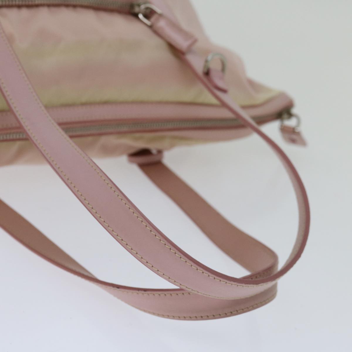 PRADA Hand Bag Nylon Pink Auth 67218