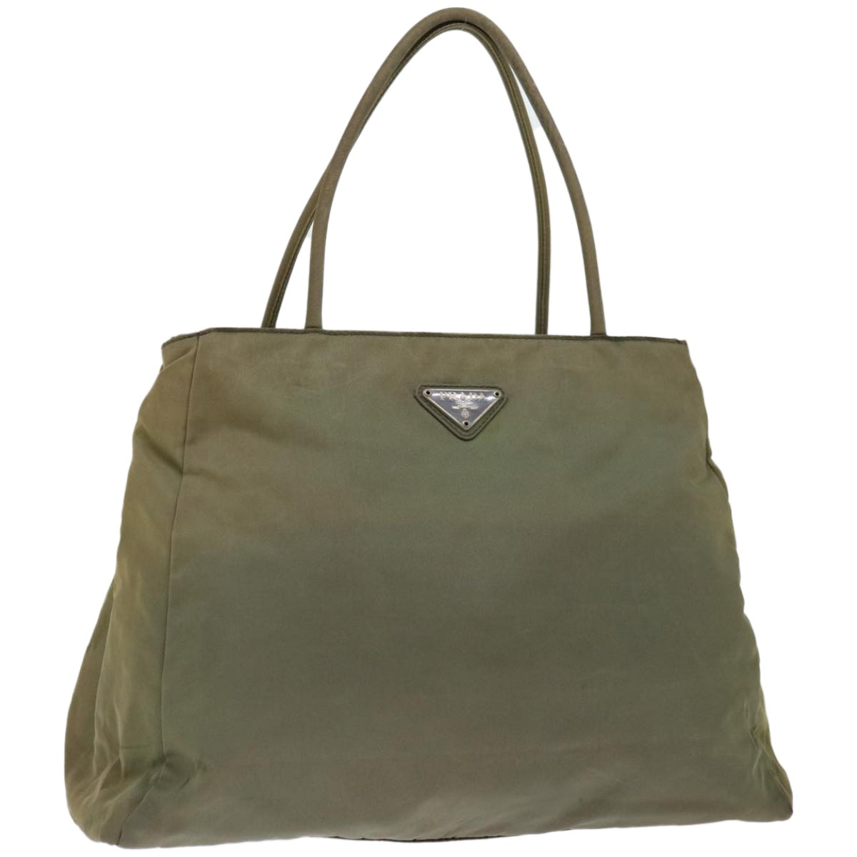 PRADA Tote Bag Nylon Khaki Auth 67219