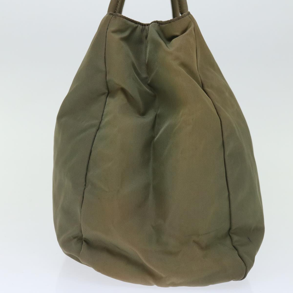 PRADA Tote Bag Nylon Khaki Auth 67219