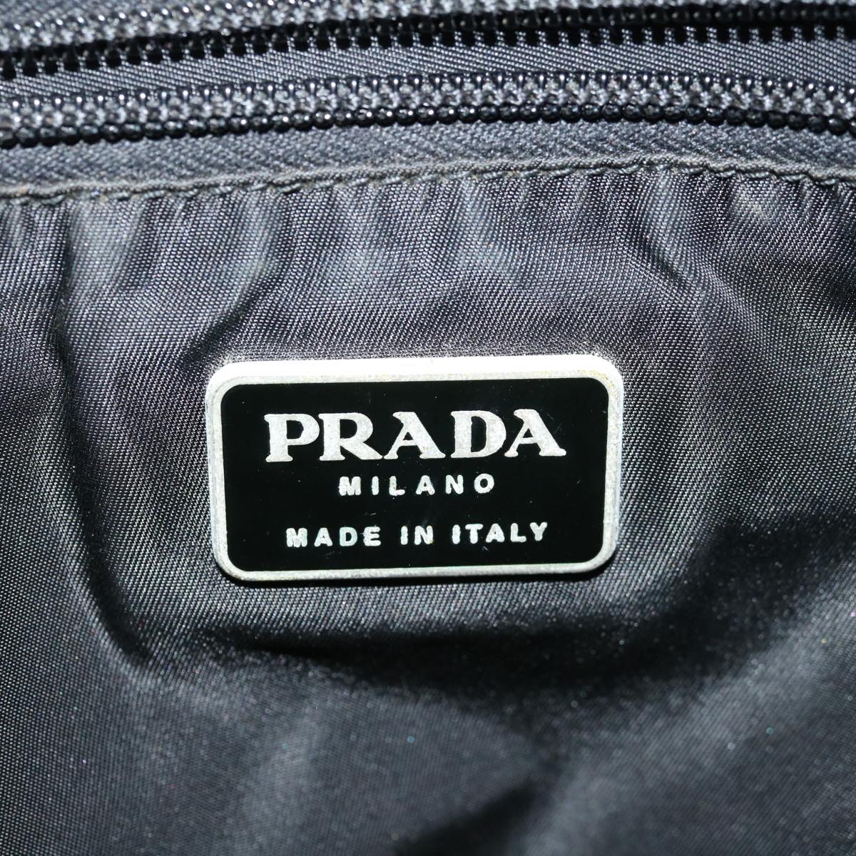 PRADA Hand Bag Nylon Black Auth 67220