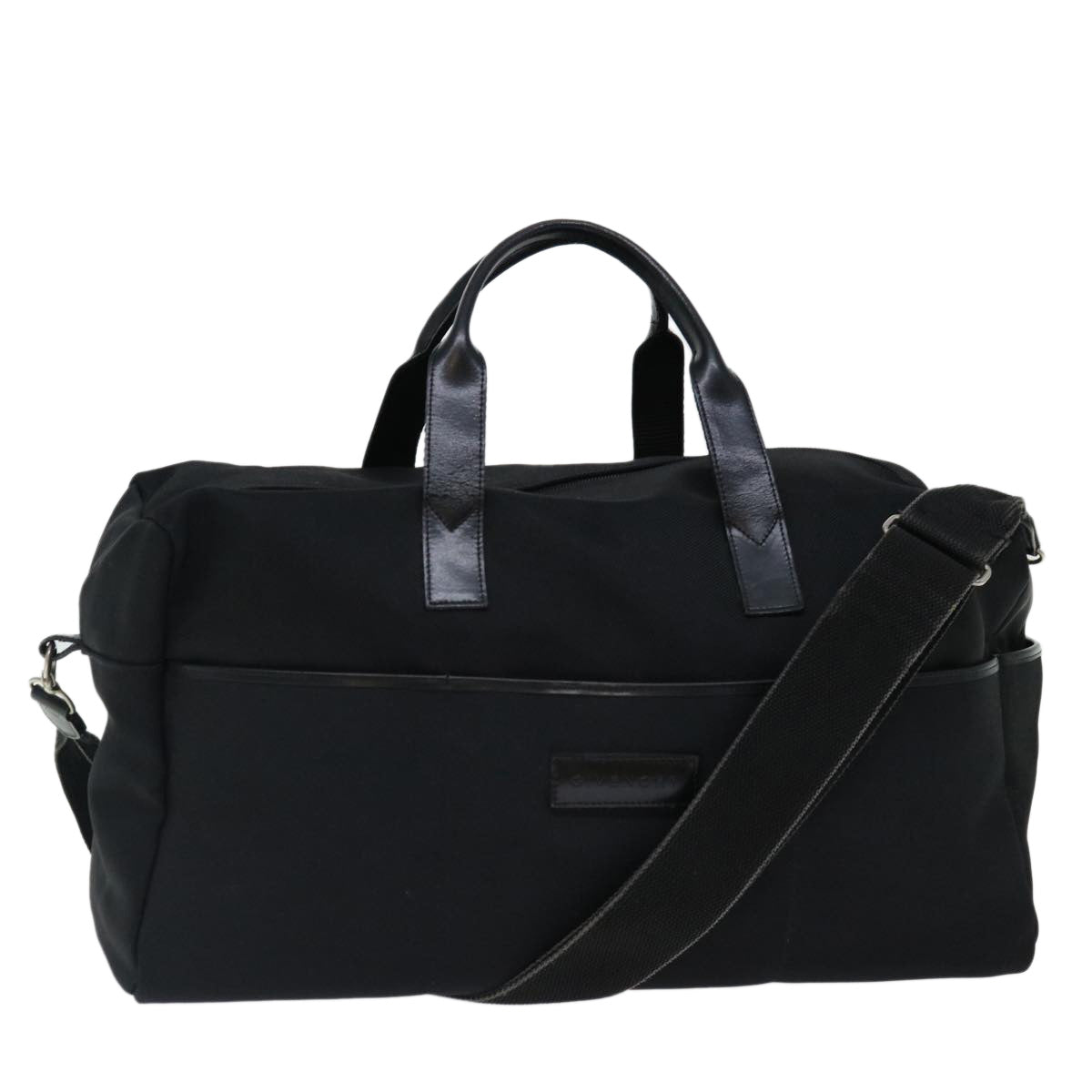 GIVENCHY Boston Bag Canvas 2way Black Auth 67227