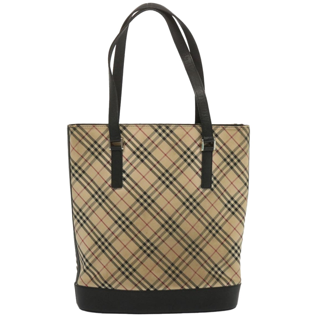 BURBERRY Nova Check Shoulder Bag Canvas Beige Auth 67237