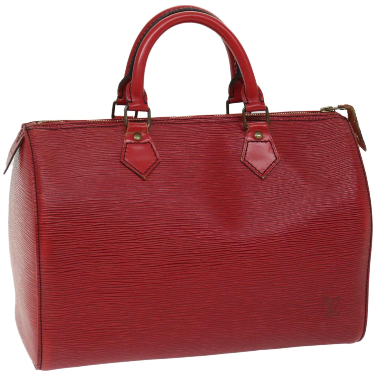 LOUIS VUITTON Epi Speedy 30 Hand Bag Castilian Red M43007 LV Auth 67245