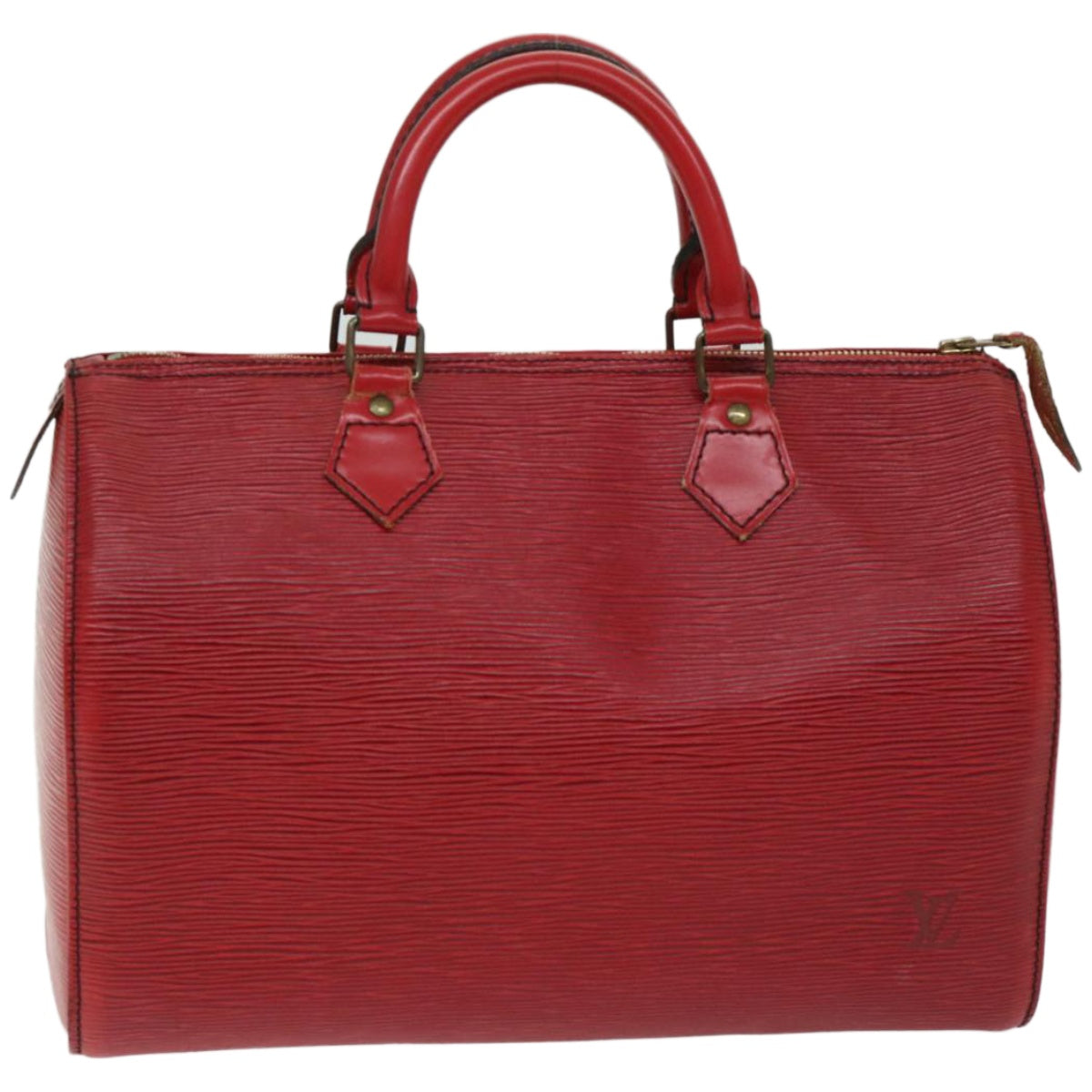 LOUIS VUITTON Epi Speedy 30 Hand Bag Castilian Red M43007 LV Auth 67245