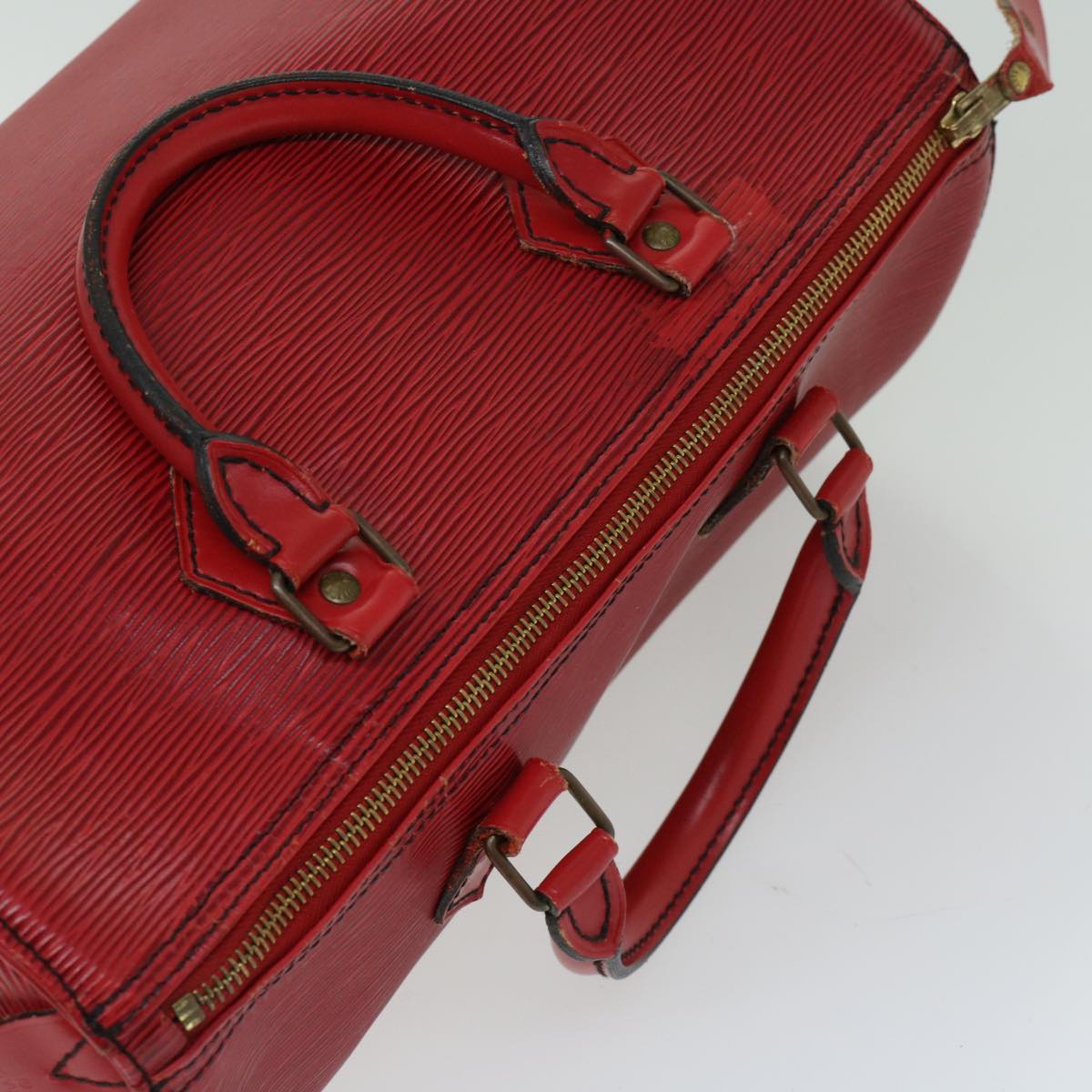 LOUIS VUITTON Epi Speedy 30 Hand Bag Castilian Red M43007 LV Auth 67245