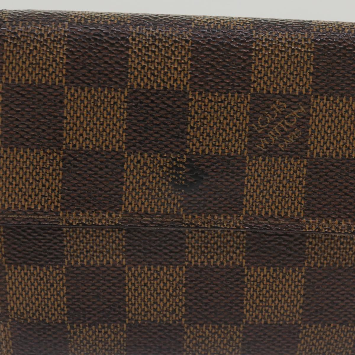 LOUIS VUITTON Damier Ebene Portefeuille Elise Wallet N61654 LV Auth 67254