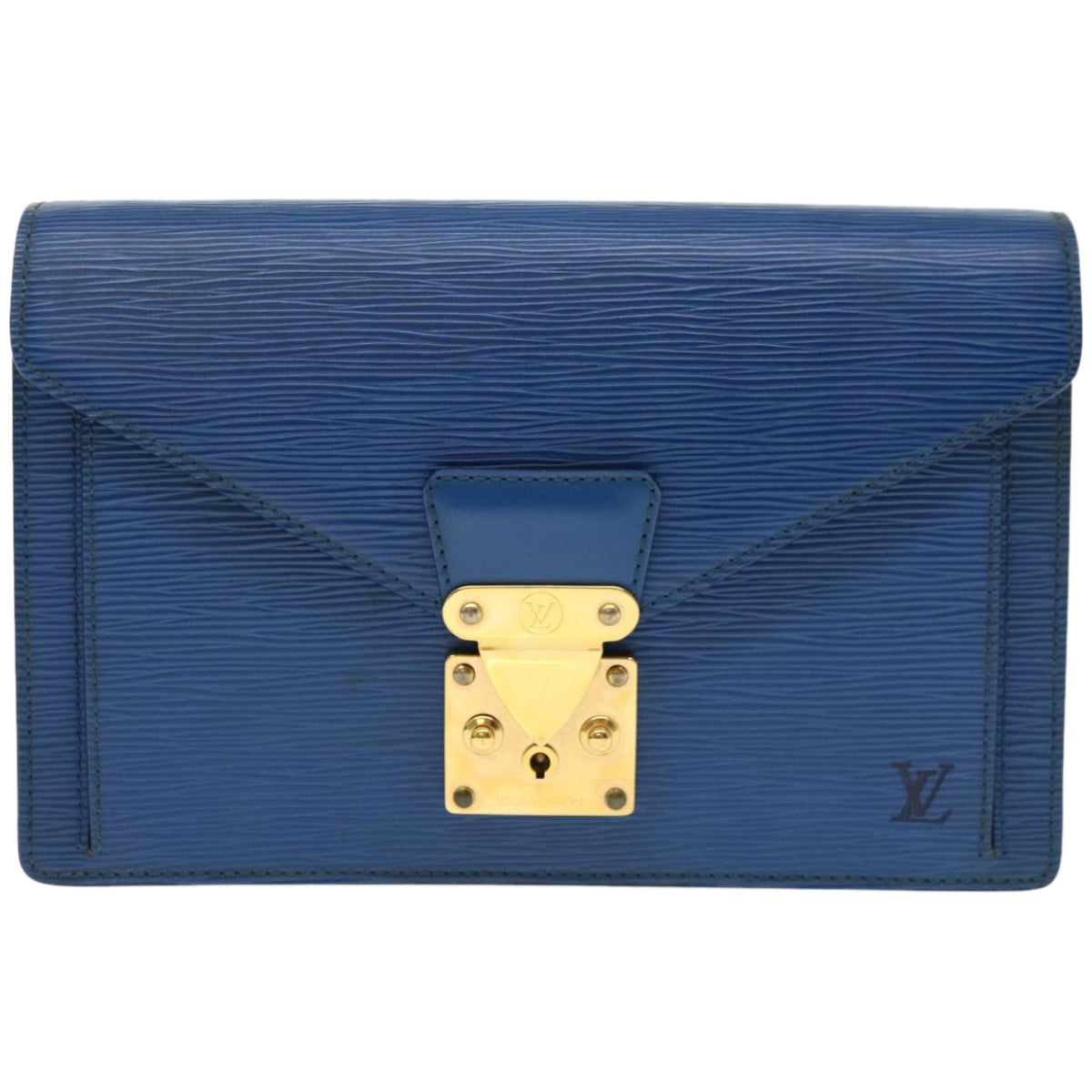 LOUIS VUITTON Epi Serie Dragonne Hand Bag Blue M52615 LV Auth 67273