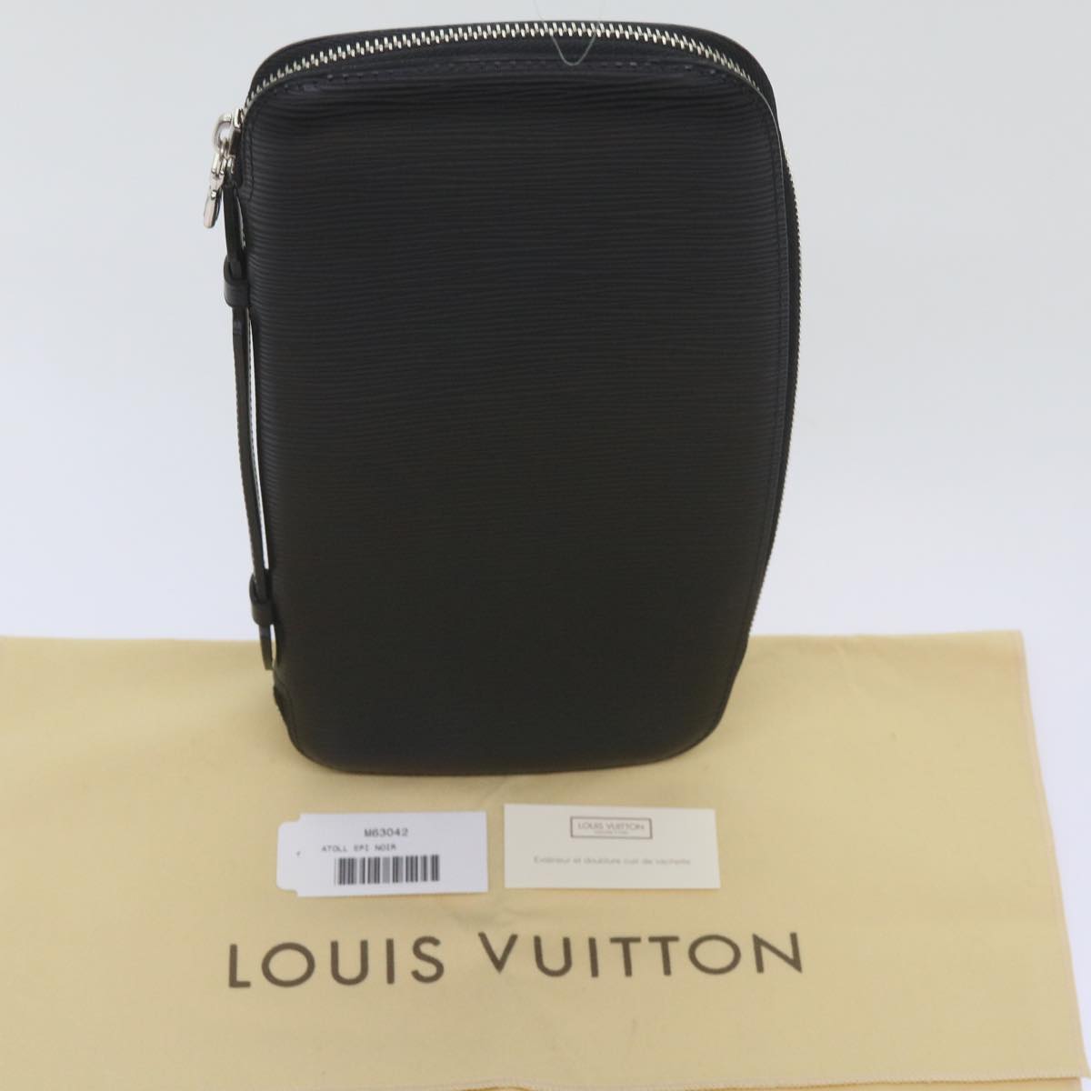 LOUIS VUITTON Epi Organizer Atholl Travel Case Black M63042 LV Auth 67278