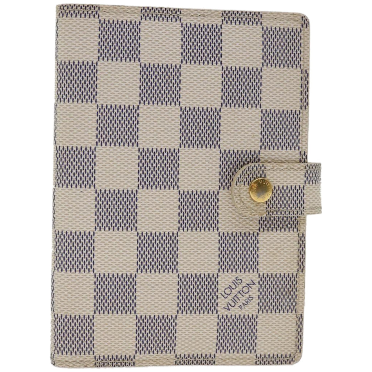 LOUIS VUITTON Damier Azur Agenda PM Day Planner Cover R20706 LV Auth 67281