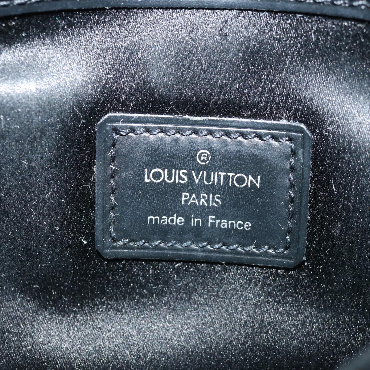 LOUIS VUITTON Monogram Satin Little Bucket Pouch Black M92144 LV Auth 67283