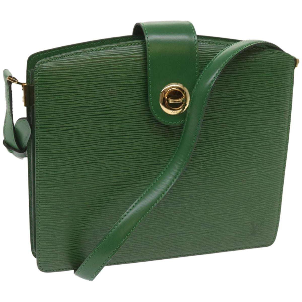 LOUIS VUITTON Epi Capucines Shoulder Bag Green M52344 LV Auth 67286