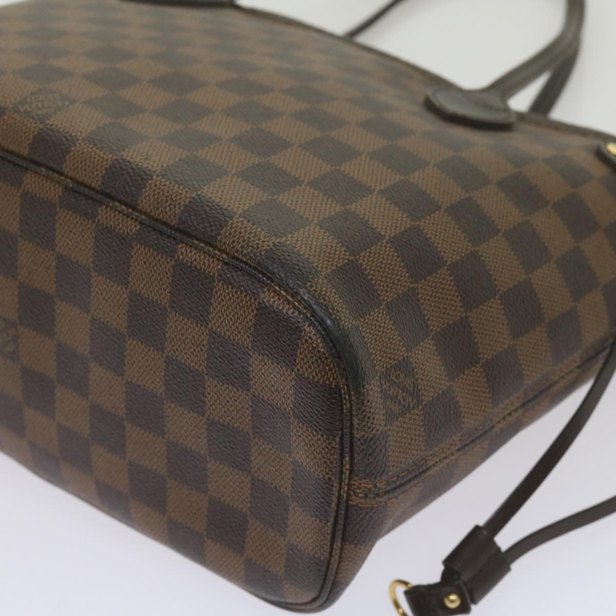 LOUIS VUITTON Damier Ebene Neverfull PM Tote Bag N51109 LV Auth 67299