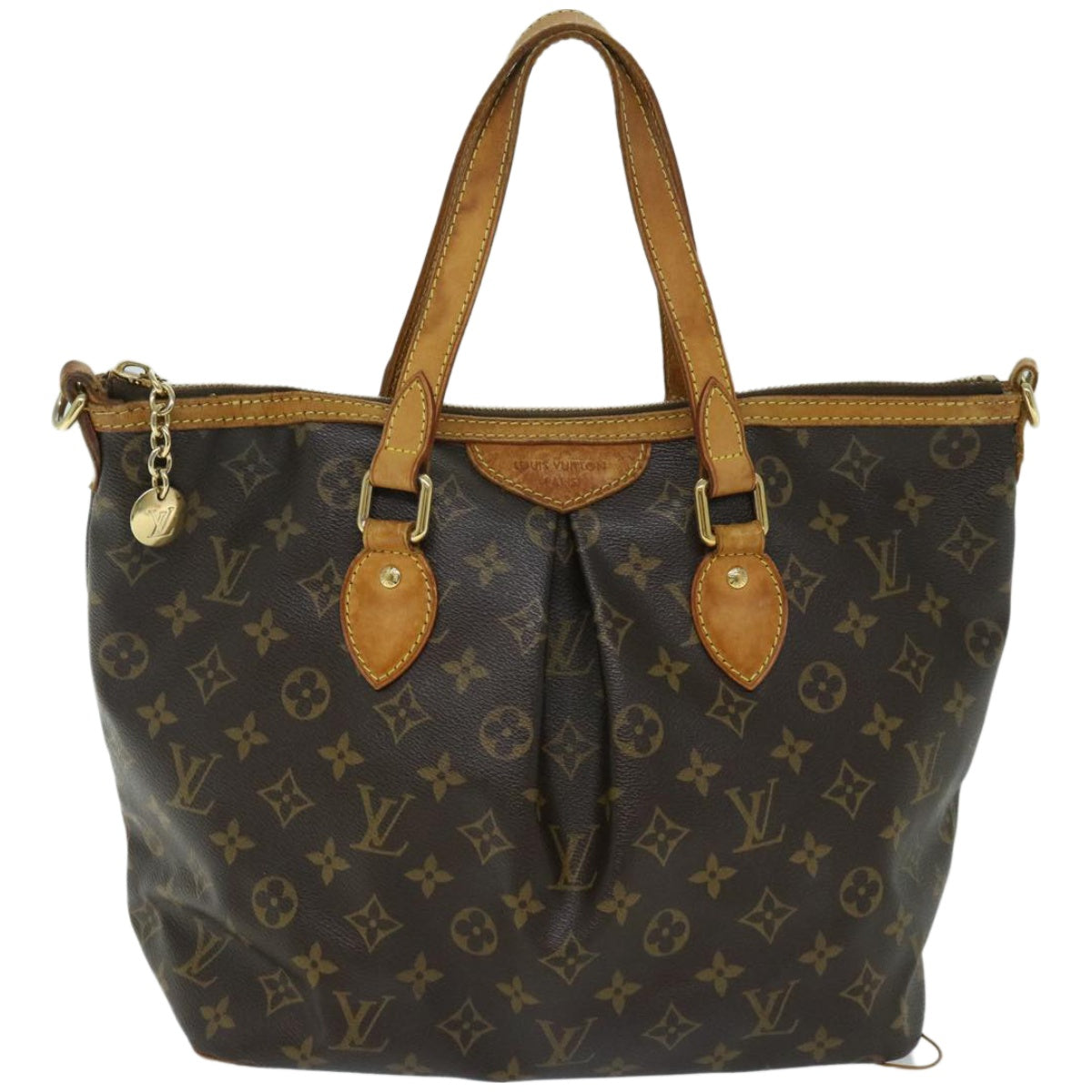 LOUIS VUITTON Monogram Palermo PM Tote Bag 2way M40145 LV Auth 67300