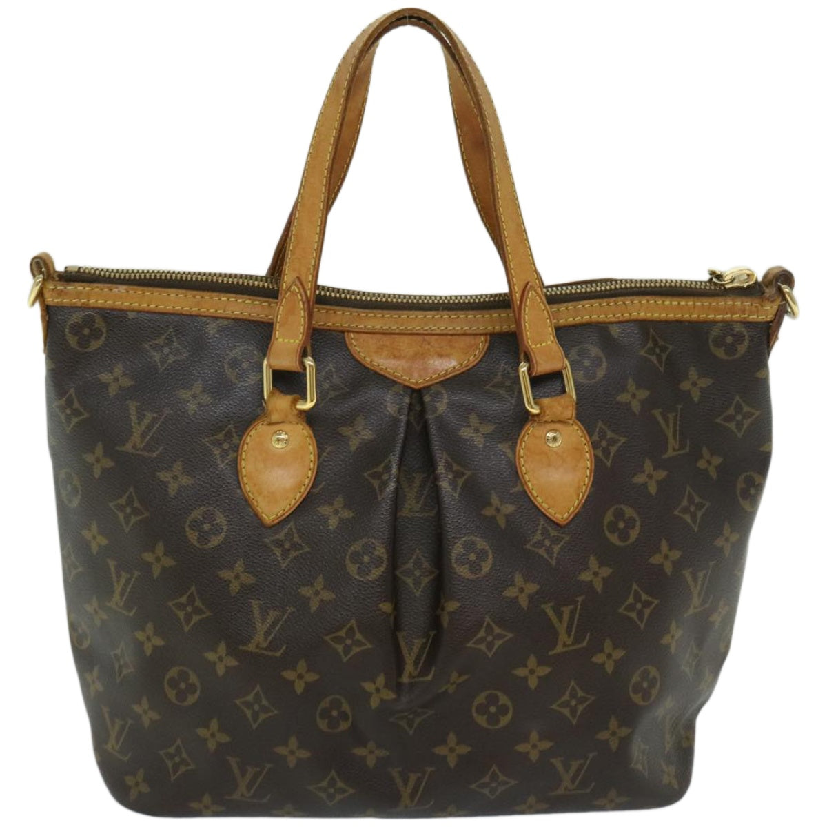 LOUIS VUITTON Monogram Palermo PM Tote Bag 2way M40145 LV Auth 67300