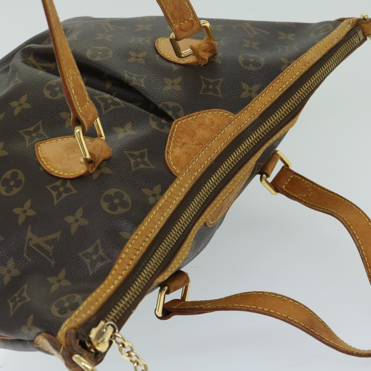 LOUIS VUITTON Monogram Palermo PM Tote Bag 2way M40145 LV Auth 67300