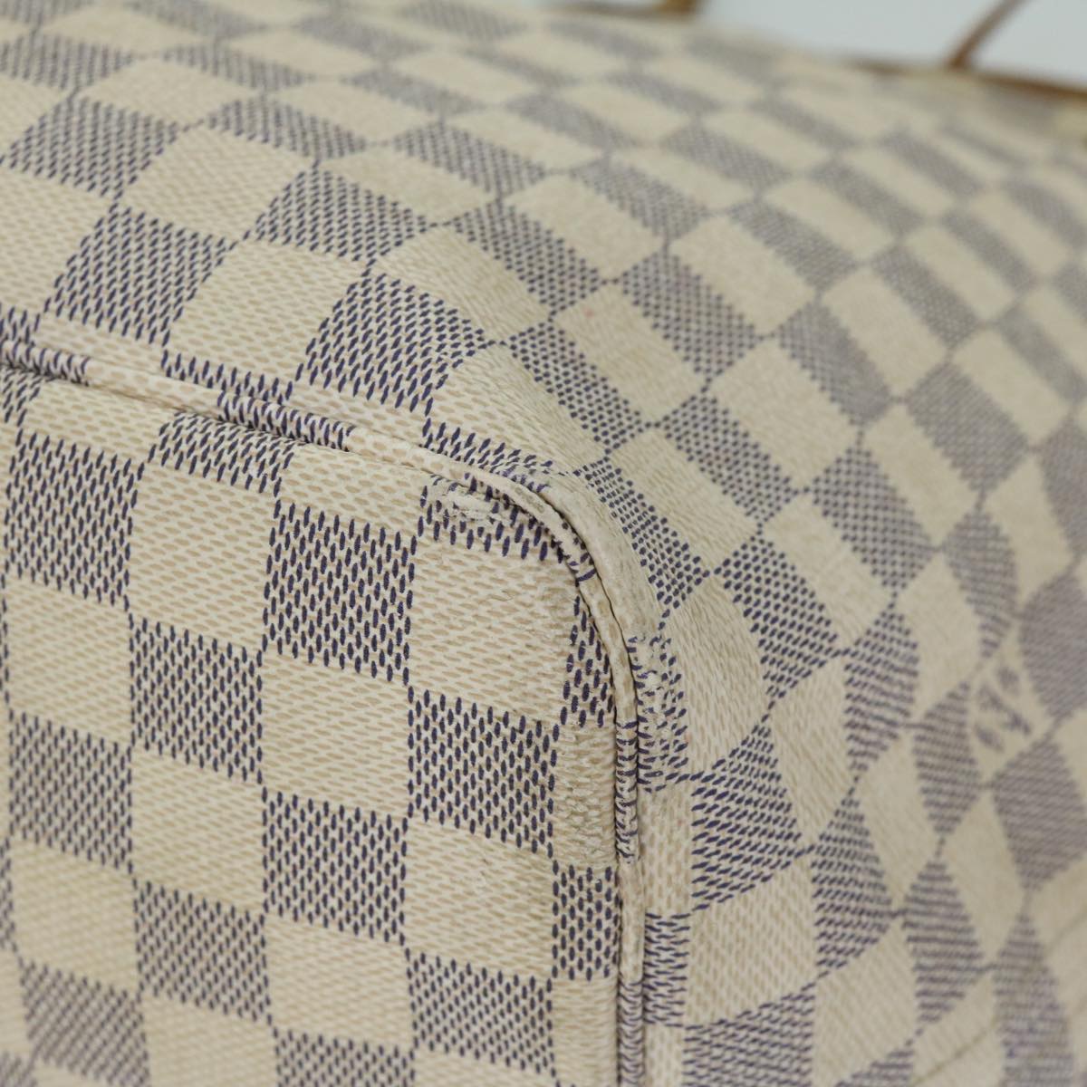 LOUIS VUITTON Damier Azur Neverfull GM Tote Bag N41360 LV Auth 67305