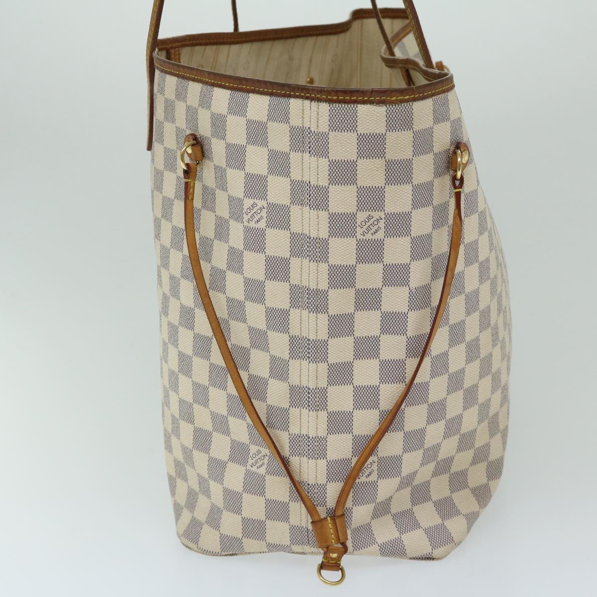 LOUIS VUITTON Damier Azur Neverfull GM Tote Bag N41360 LV Auth 67305