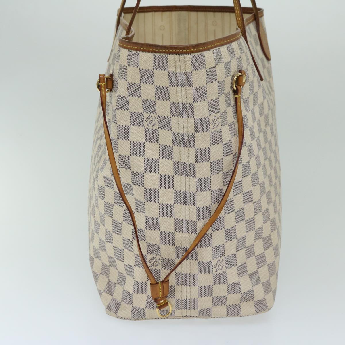 LOUIS VUITTON Damier Azur Neverfull GM Tote Bag N41360 LV Auth 67305