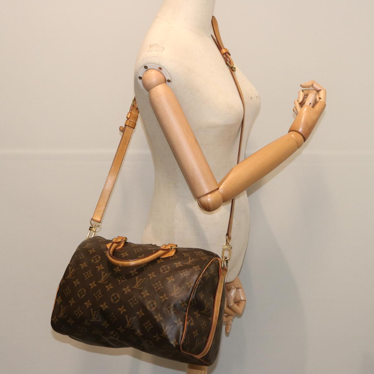 LOUIS VUITTON Monogram Speedy Bandouliere 30 Hand Bag M40391 LV Auth 67314