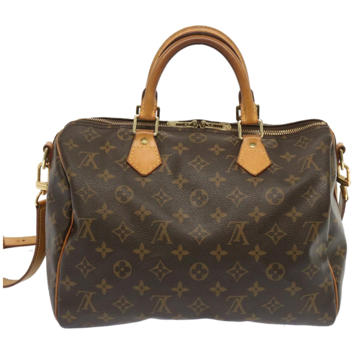 LOUIS VUITTON Monogram Speedy Bandouliere 30 Hand Bag M40391 LV Auth 67314