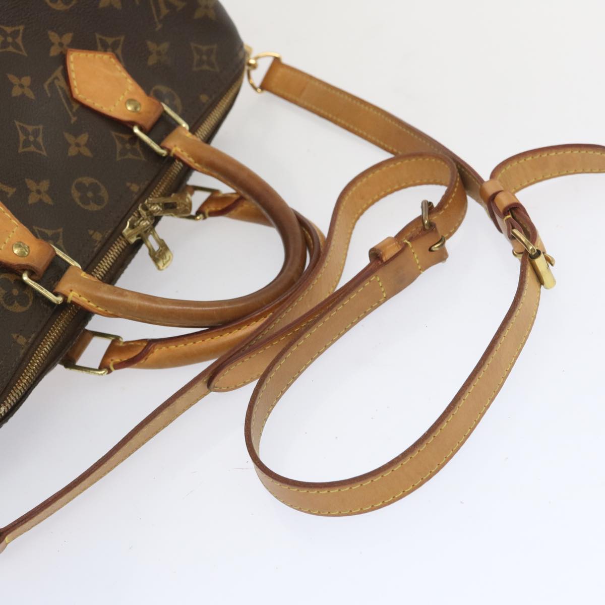 LOUIS VUITTON Monogram Speedy Bandouliere 30 Hand Bag M40391 LV Auth 67314