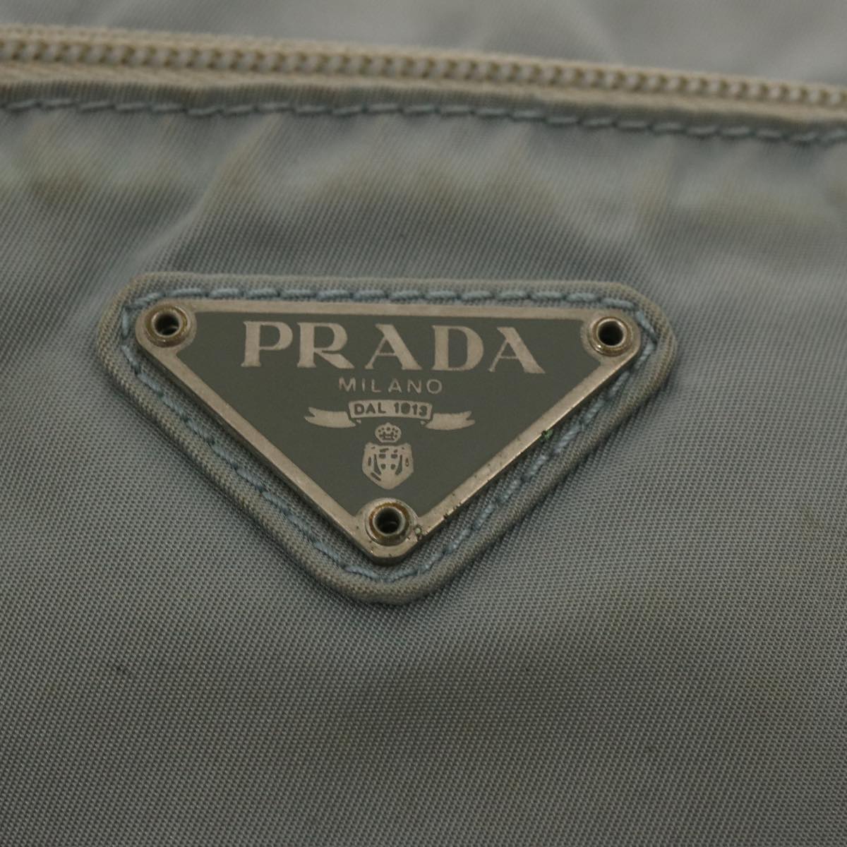 PRADA Shoulder Bag Nylon Light Blue Auth 67325