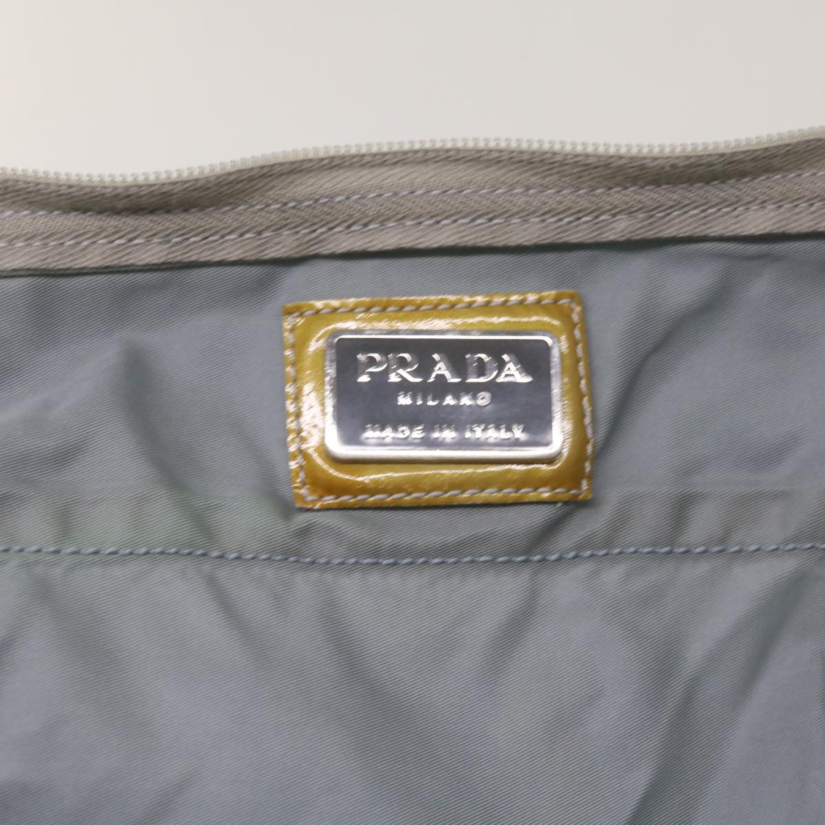 PRADA Boston Bag Nylon 2way Light Blue Auth 67329