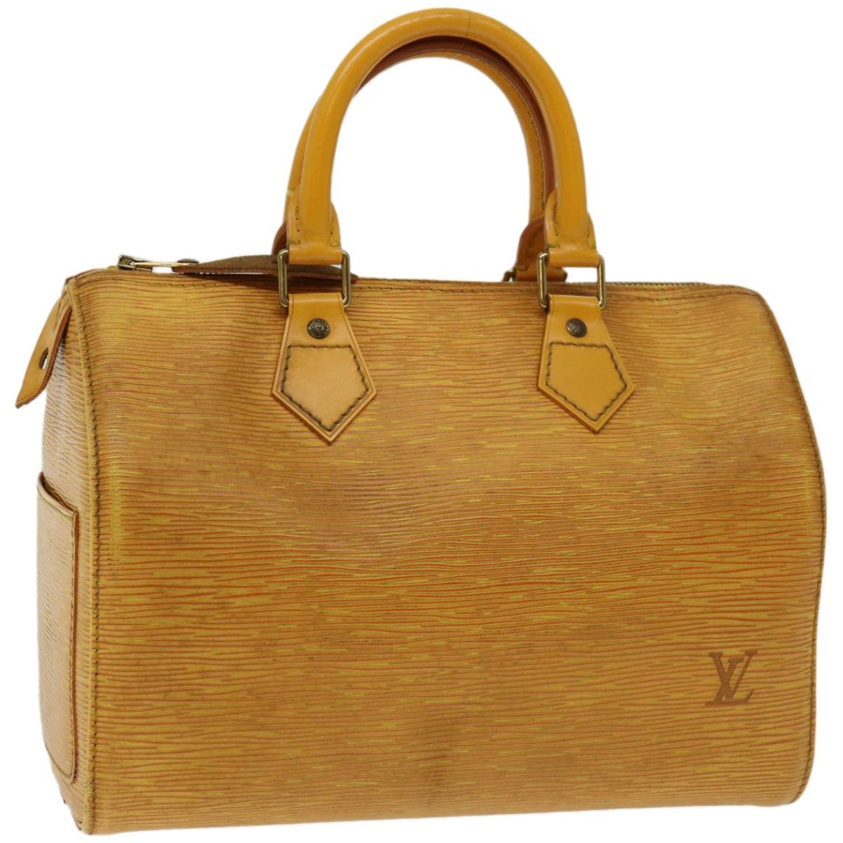 LOUIS VUITTON Epi Speedy 25 Hand Bag Tassili Yellow M43019 LV Auth 67348