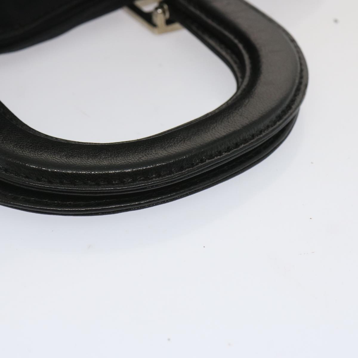 FENDI Hand Bag Nylon Black Auth 67349