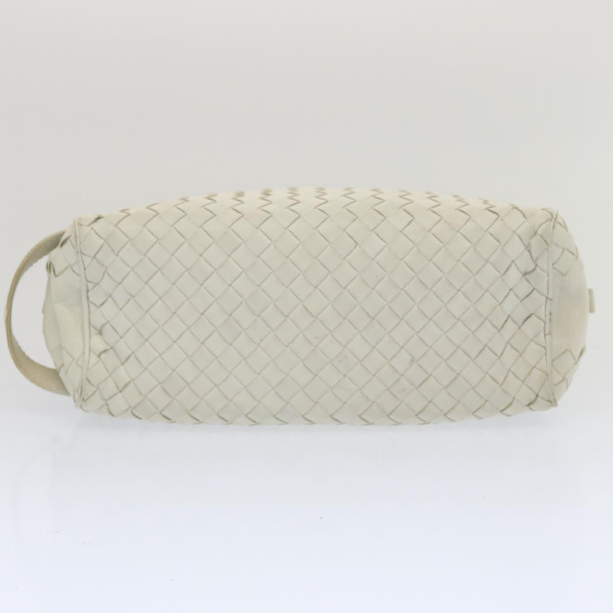 BOTTEGA VENETA INTRECCIATO Clutch Bag Leather White 174361 Auth 67355