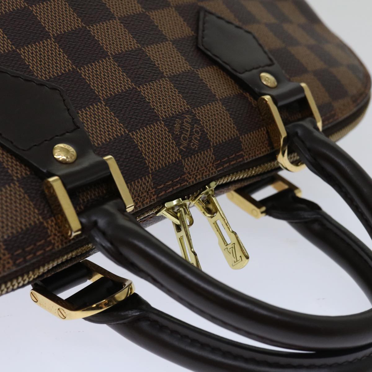 LOUIS VUITTON Damier Ebene Alma Hand Bag N51131 LV Auth 67359