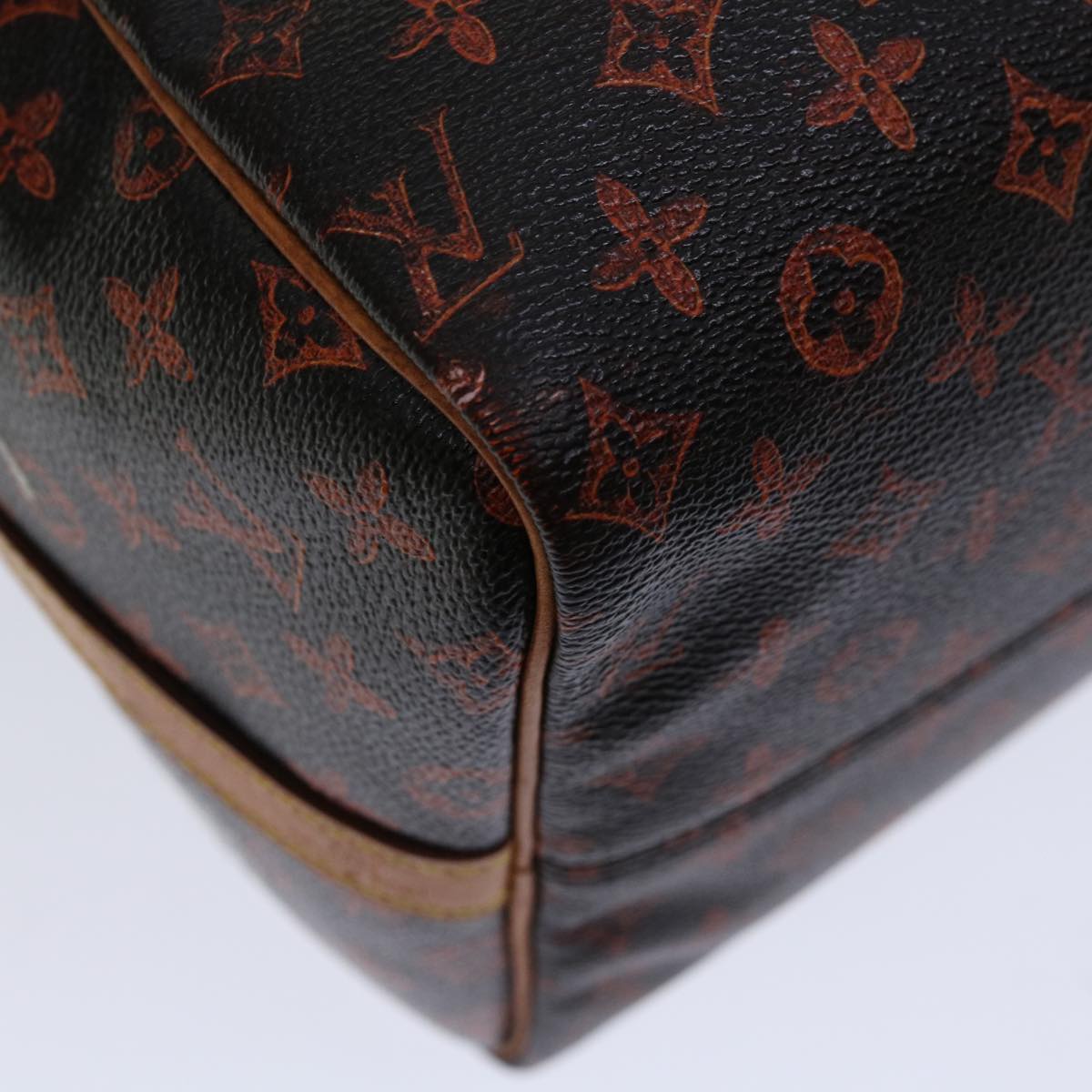 LOUIS VUITTON Catgram Speedy Bandouliere 30 Hand Bag Brown M44401 LV Auth 67374A