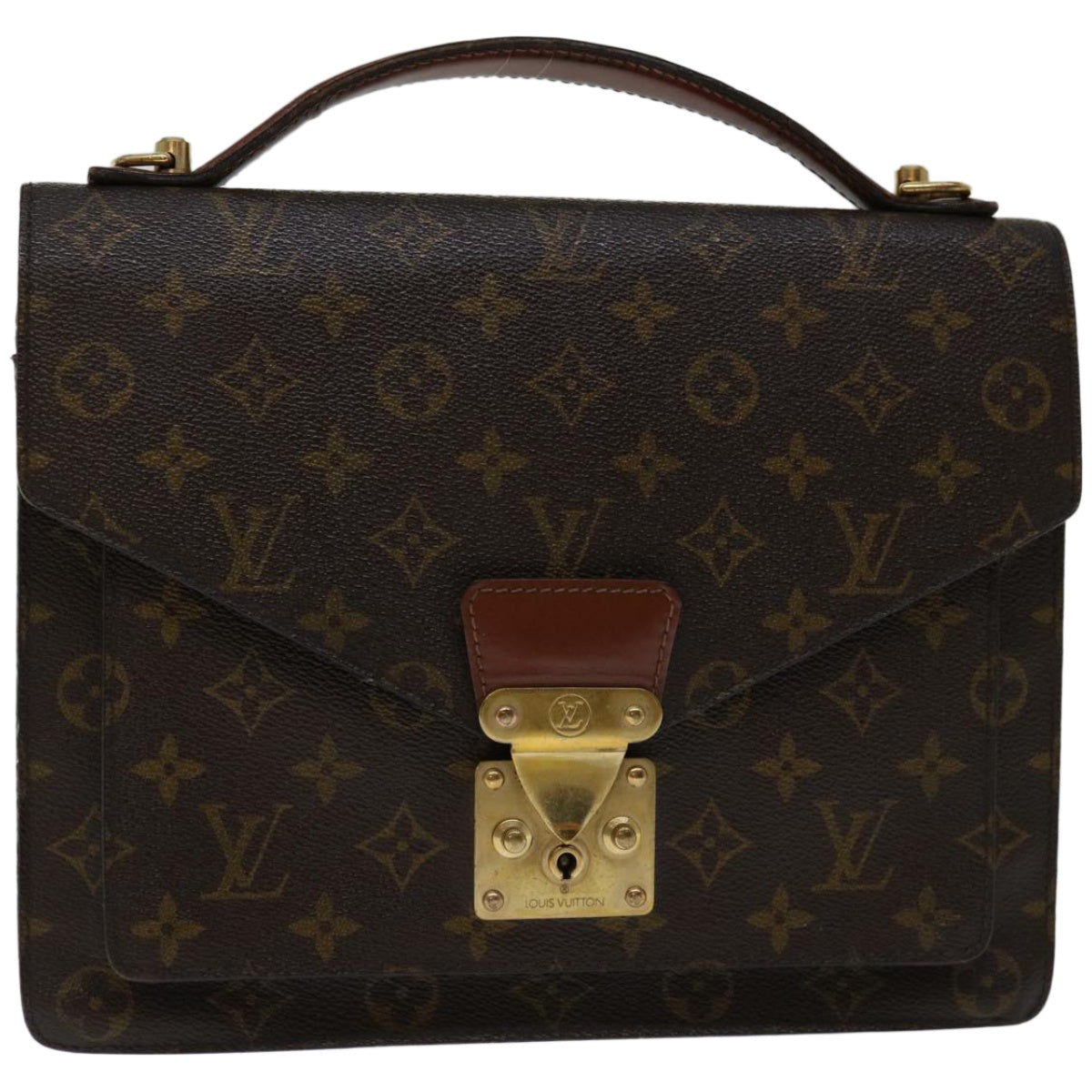 LOUIS VUITTON Monogram Monceau 28 Hand Bag 2way M51185 LV Auth 67394