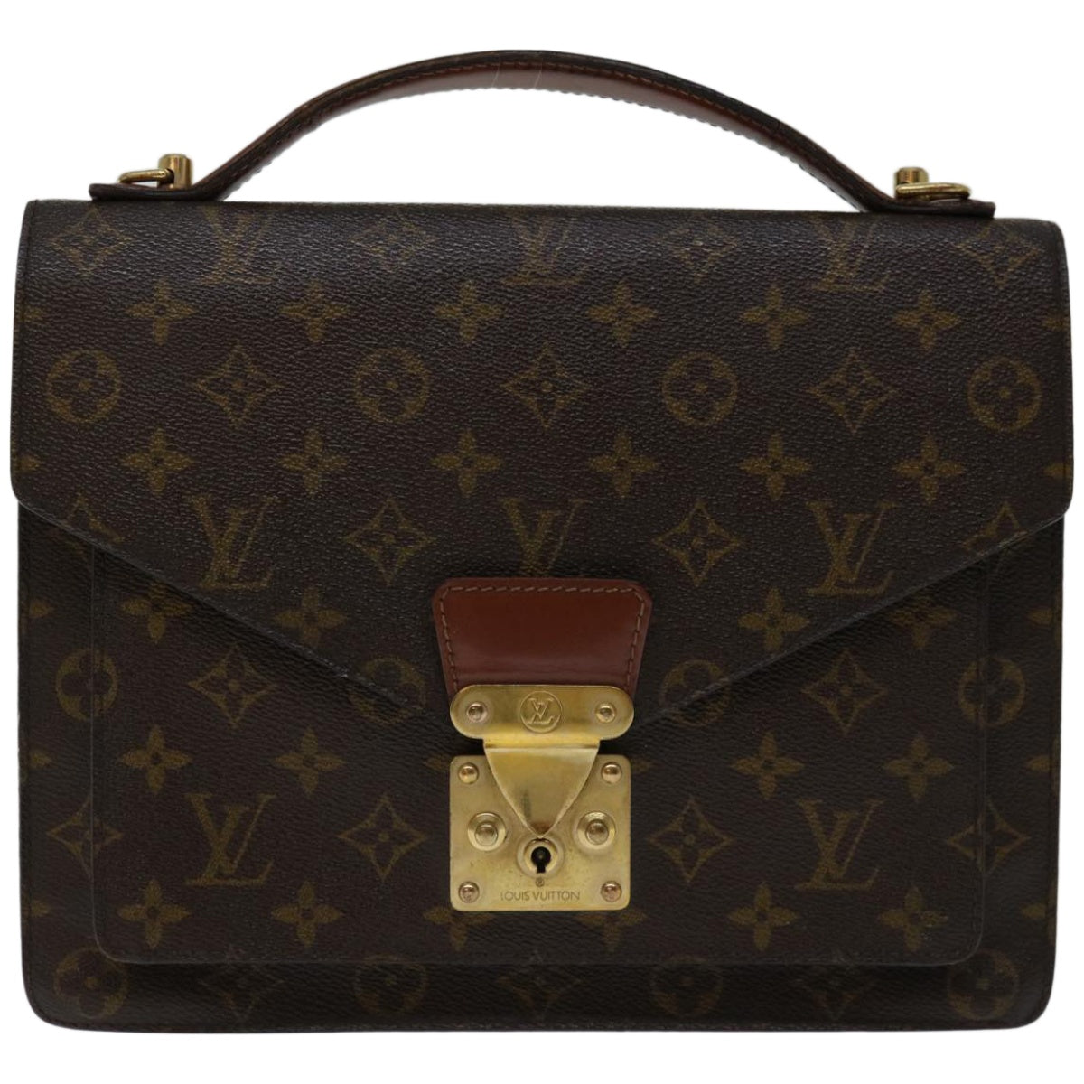 LOUIS VUITTON Monogram Monceau 28 Hand Bag 2way M51185 LV Auth 67394