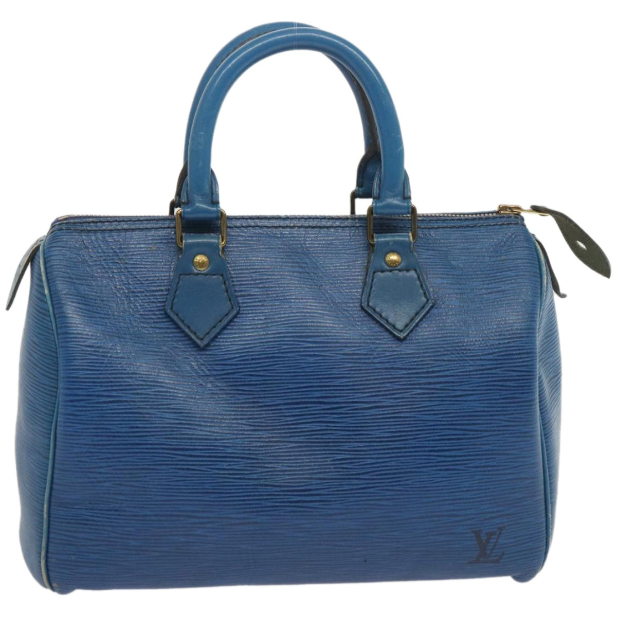 LOUIS VUITTON Epi Speedy 25 Hand Bag Toledo Blue M43015 LV Auth 67402