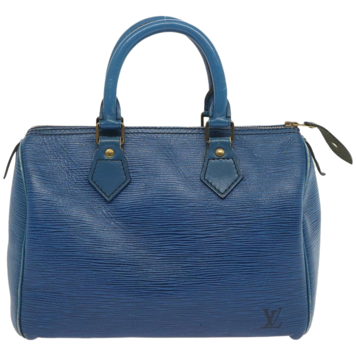 LOUIS VUITTON Epi Speedy 25 Hand Bag Toledo Blue M43015 LV Auth 67402