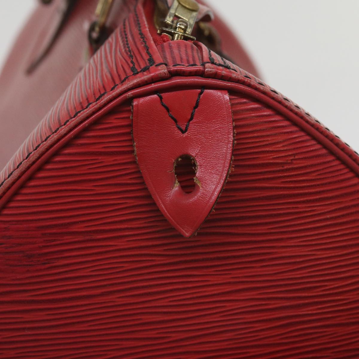 LOUIS VUITTON Epi Speedy 30 Hand Bag Castilian Red M43007 LV Auth 67403