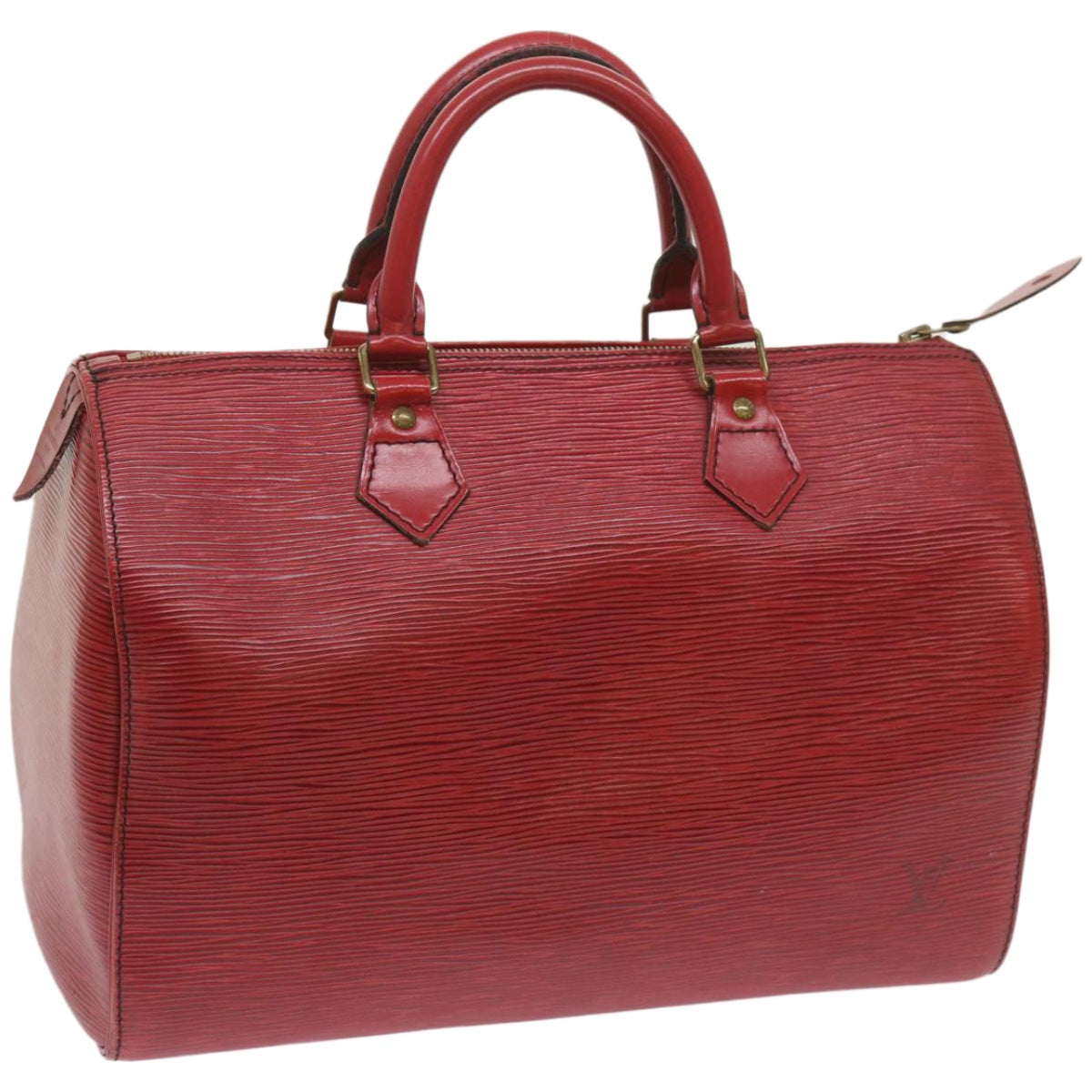 LOUIS VUITTON Epi Speedy 30 Hand Bag Castilian Red M43007 LV Auth 67403