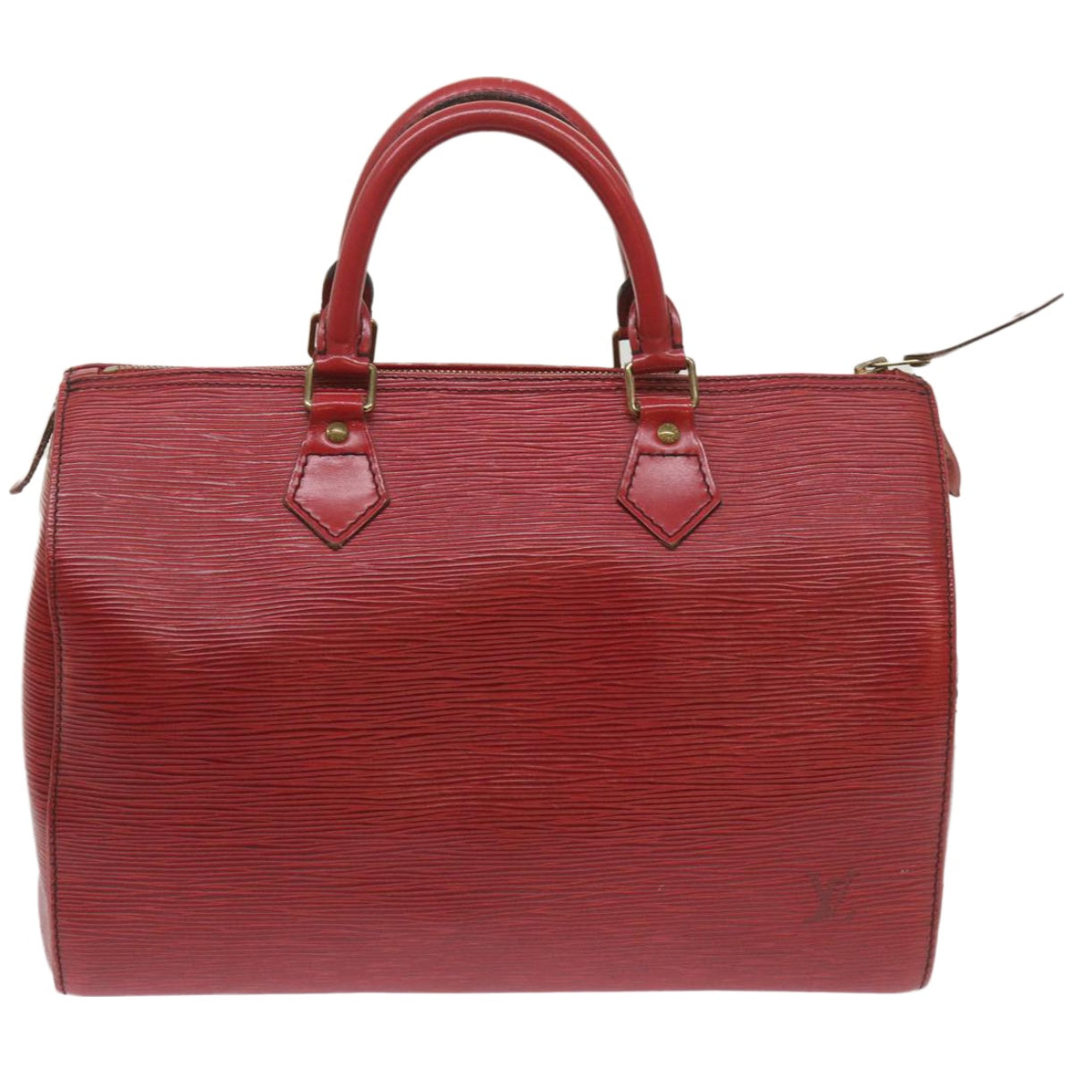 LOUIS VUITTON Epi Speedy 30 Hand Bag Castilian Red M43007 LV Auth 67403