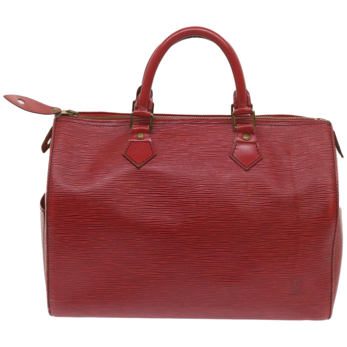 LOUIS VUITTON Epi Speedy 30 Hand Bag Castilian Red M43007 LV Auth 67403