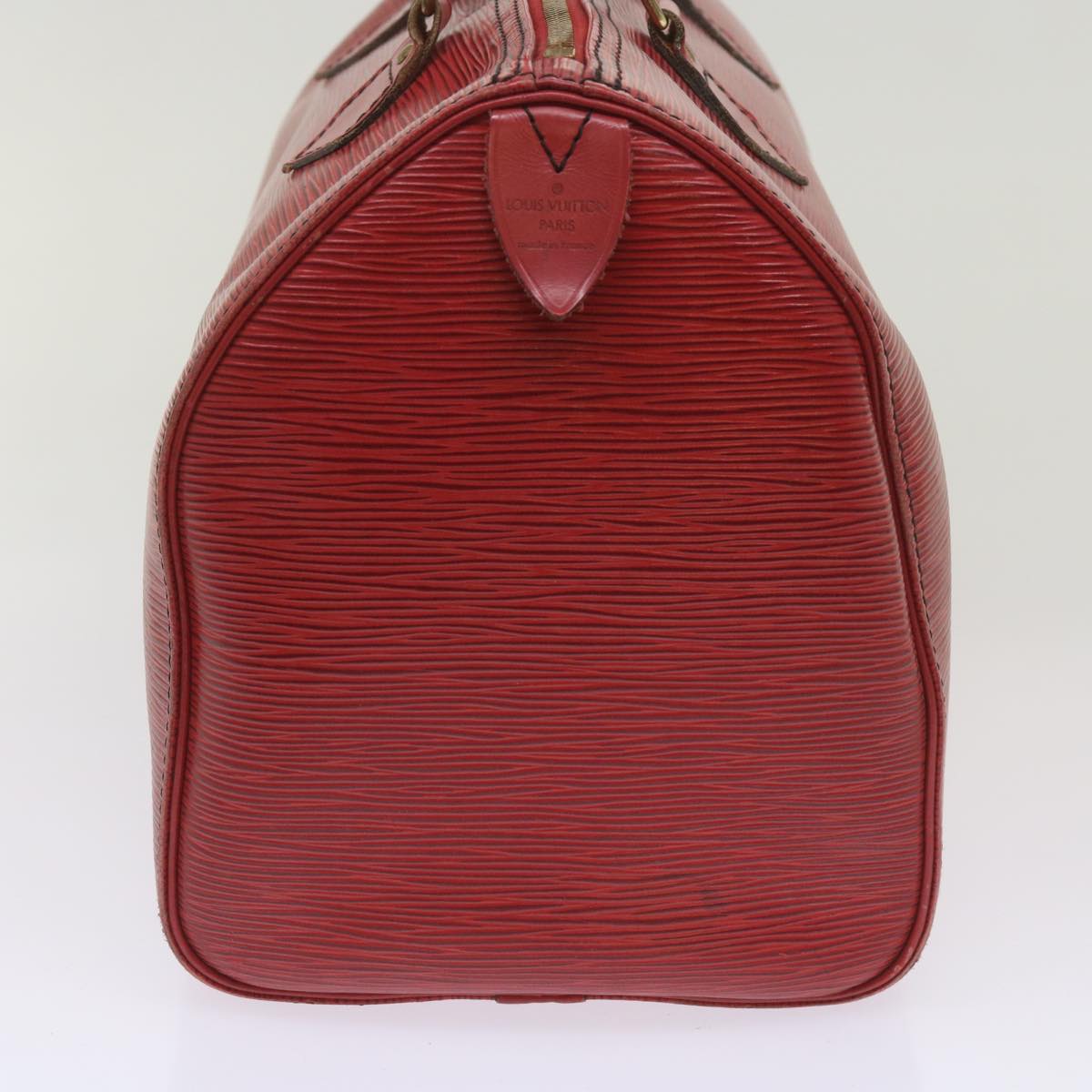 LOUIS VUITTON Epi Speedy 30 Hand Bag Castilian Red M43007 LV Auth 67403