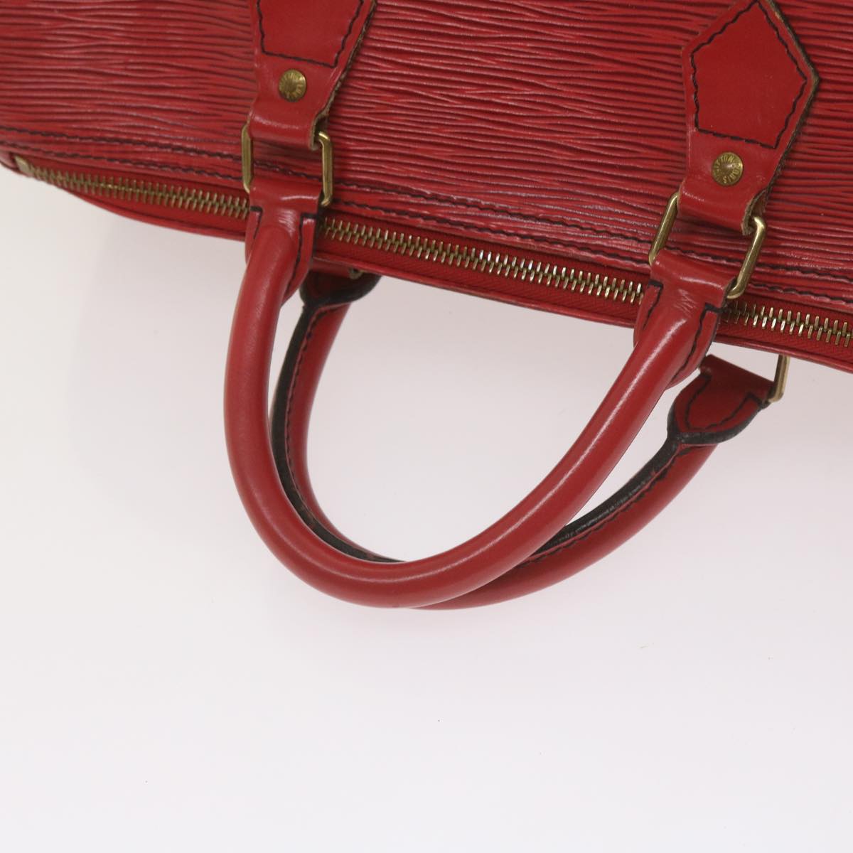 LOUIS VUITTON Epi Speedy 30 Hand Bag Castilian Red M43007 LV Auth 67403