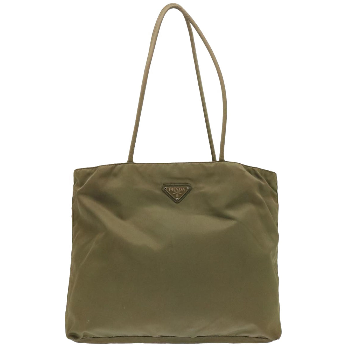 PRADA Tote Bag Nylon Khaki Auth 67418