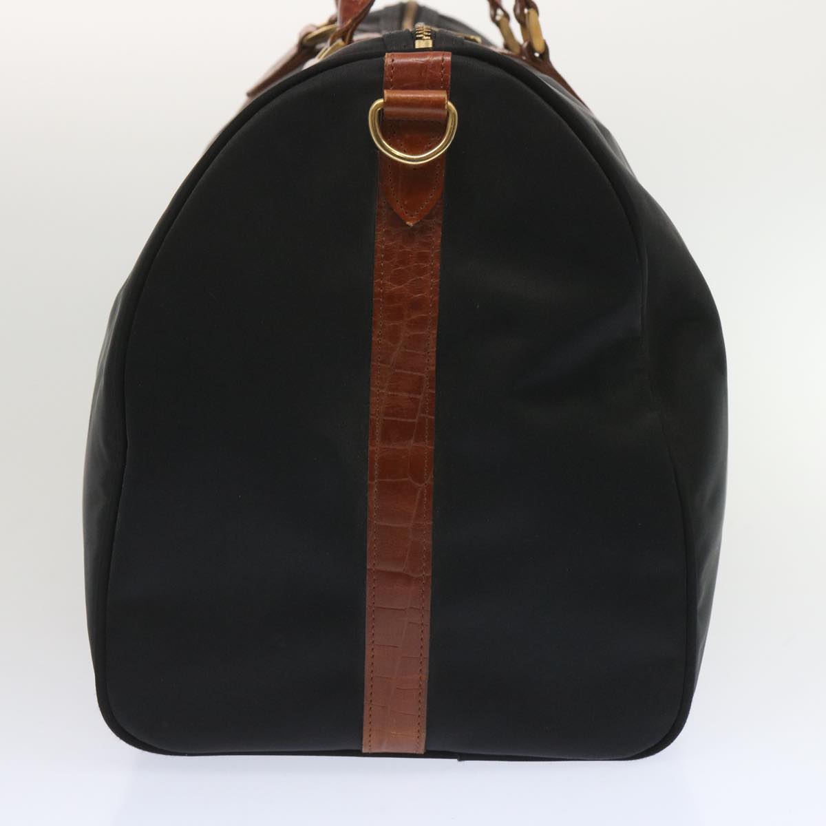 VALENTINO Boston Bag Nylon Black Auth 67440