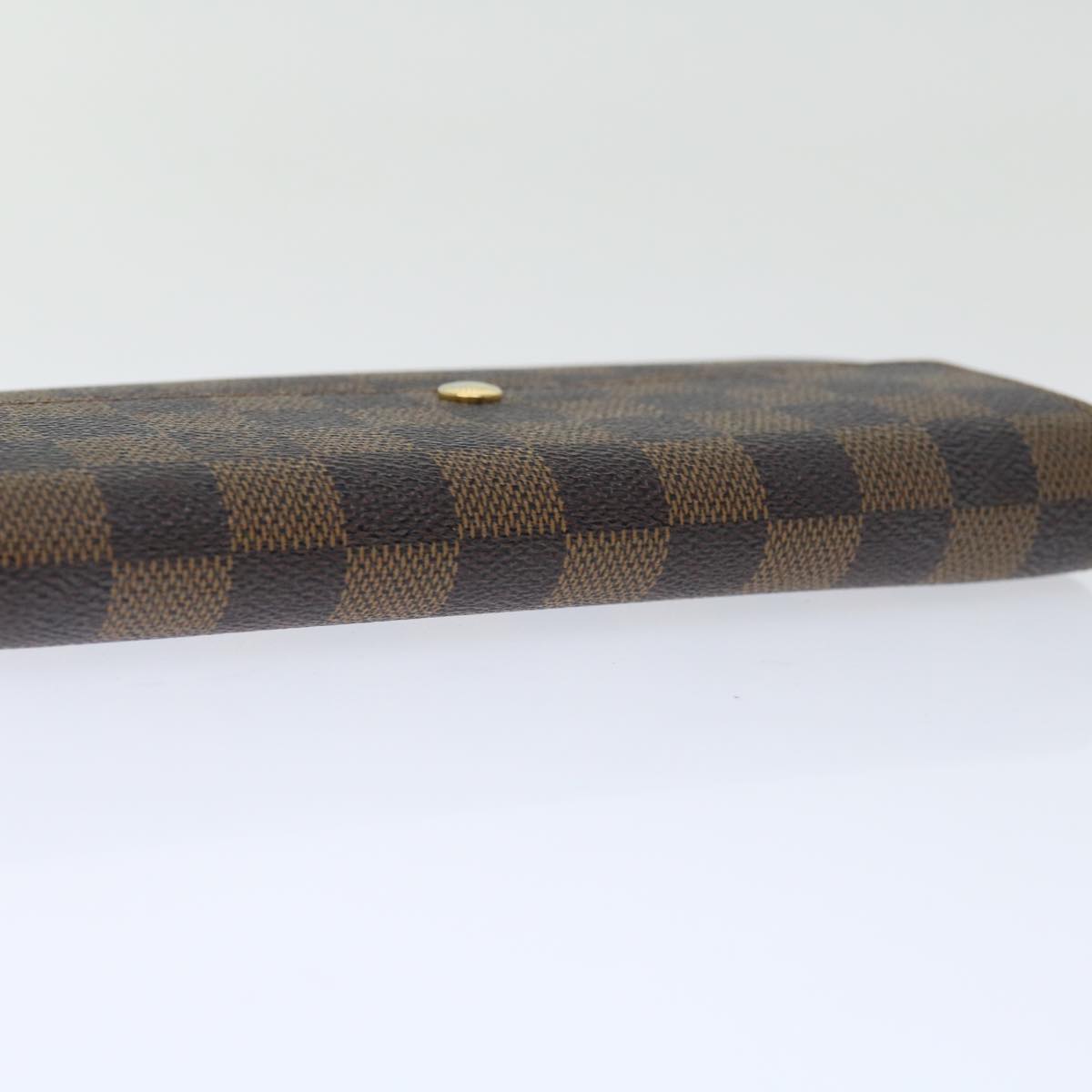 LOUIS VUITTON Damier Ebene Portefeuille Sarah Long Wallet N61734 LV Auth 67501