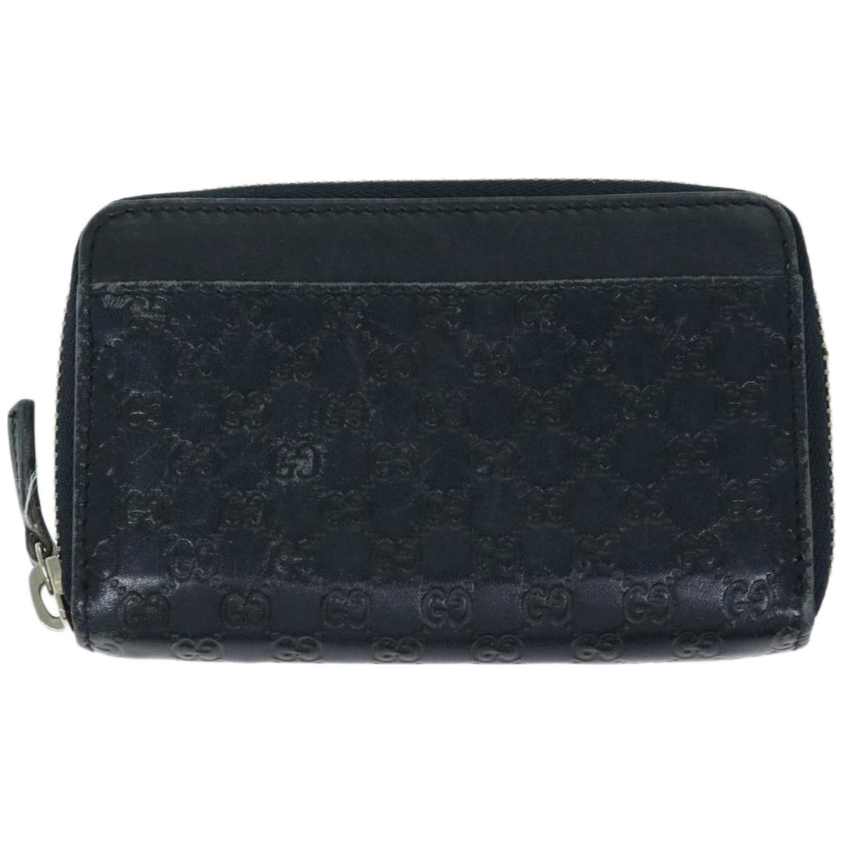 GUCCI GG Canvas Guccissima Coin Purse Navy 256810 Auth 67539