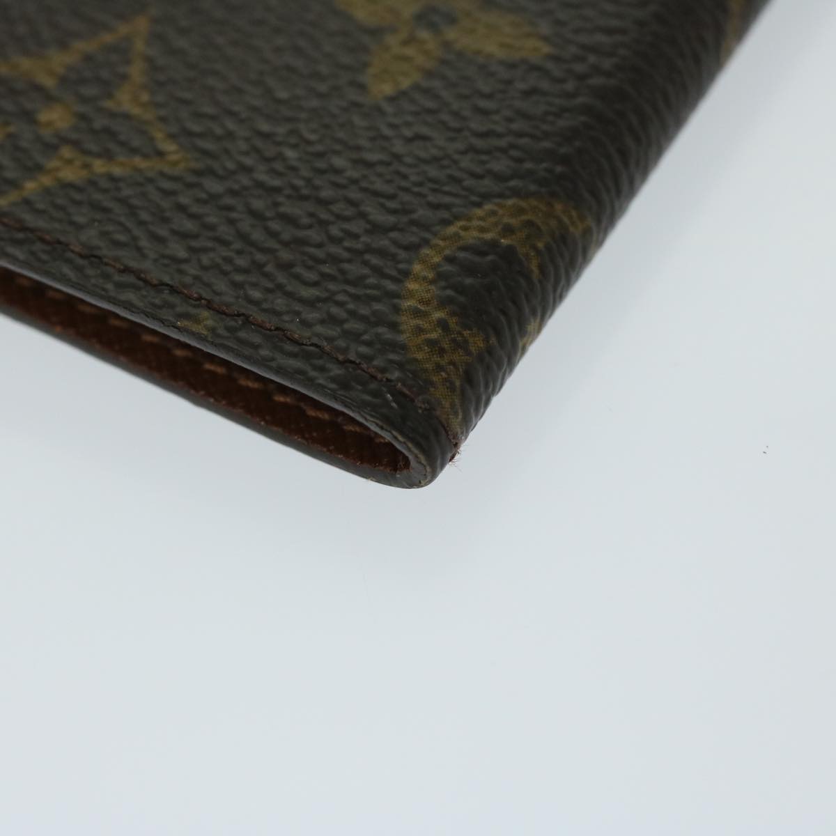 LOUIS VUITTON Monogram Porte Cartes Credit Pression Card Case M60937 Auth 67543