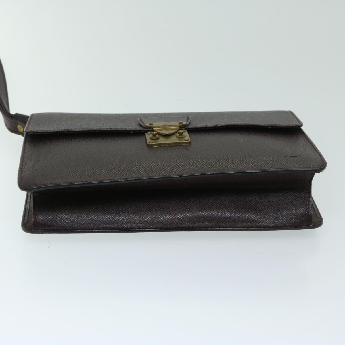 LOUIS VUITTON Taiga Pochette Kourad Clutch Bag Acajou M30196 LV Auth 67545